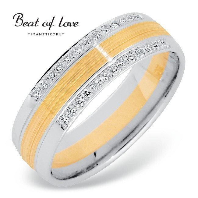 Beat of Love -timanttisormus