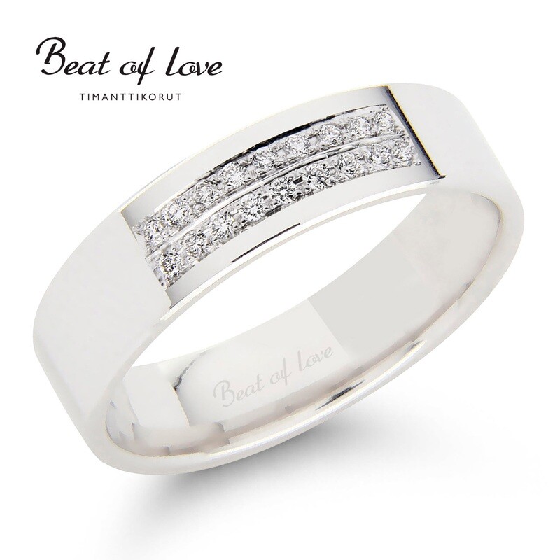 Beat of Love -timanttisormus