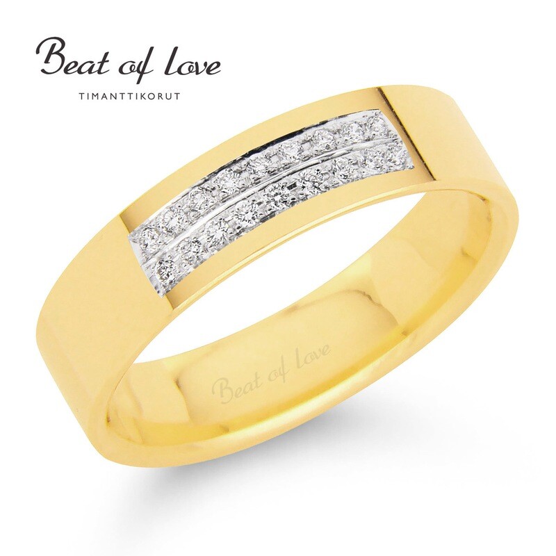 Beat of Love -timanttisormus