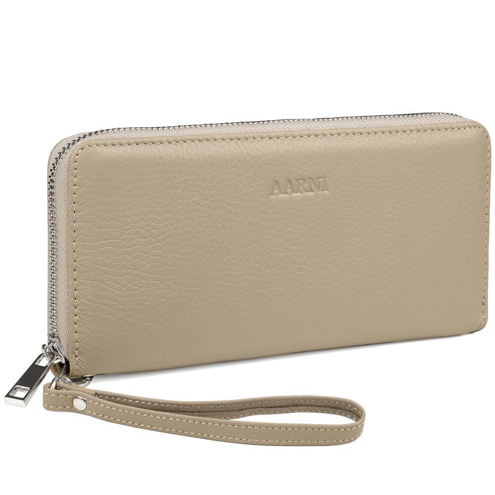 AARNI hirvennahkainen clutch-lompakko taupe