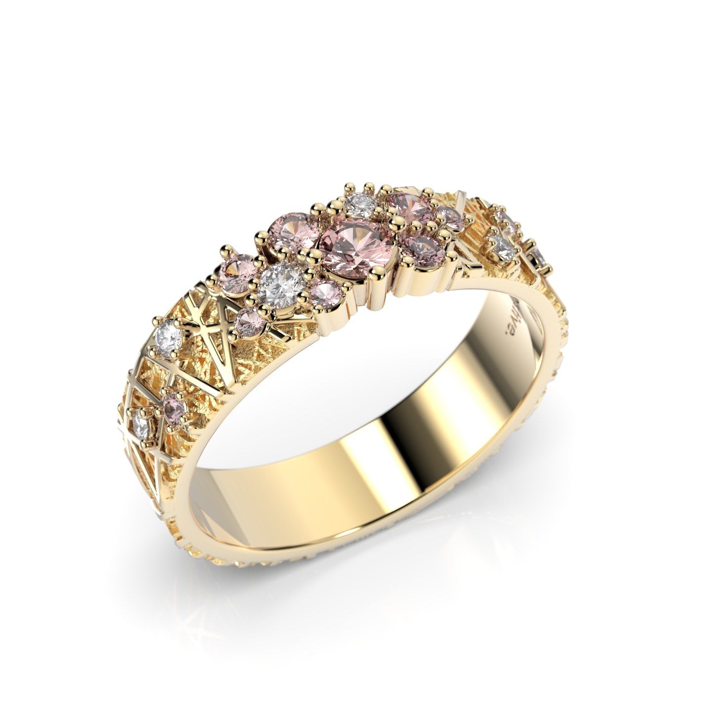 Festive Routa Rakka timanttivärikivisormus