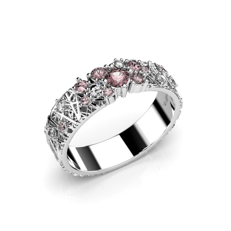 Festive Routa Rakka timanttivärikivisormus