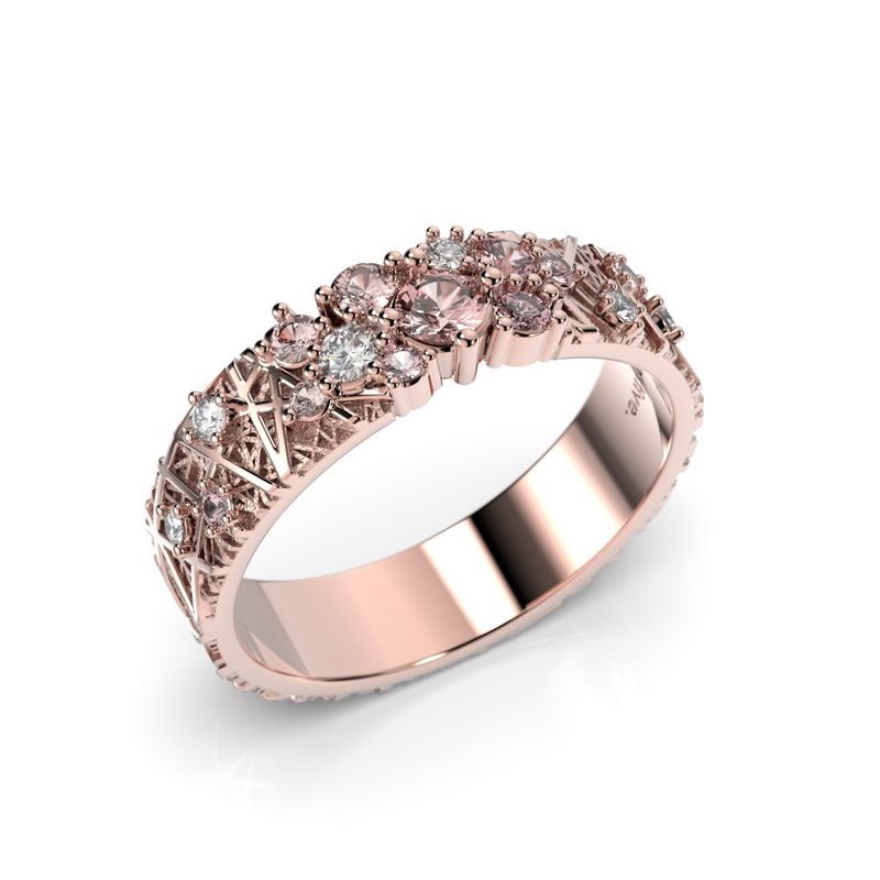 Festive Routa Rakka timanttivärikivisormus