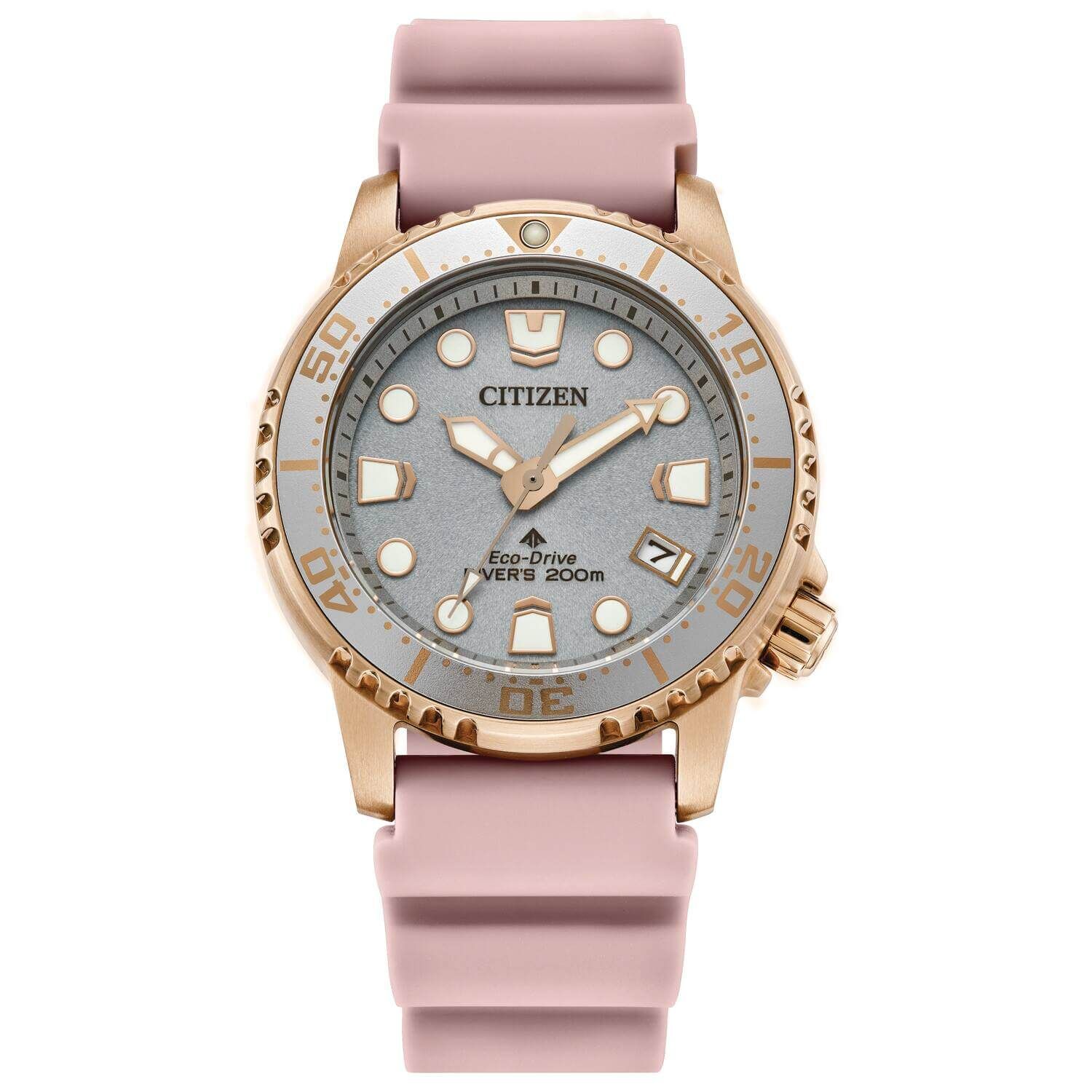 Citizen Promaster Marine Eco-Drive Diver pink rannekello