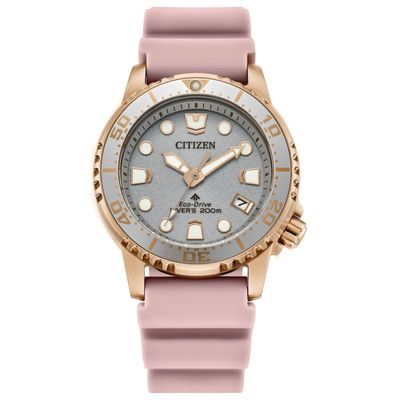 Citizen Promaster Marine Eco-Drive Diver pink rannekello