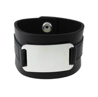 Catwalk Jewellery Nahka-teräsrannekoru