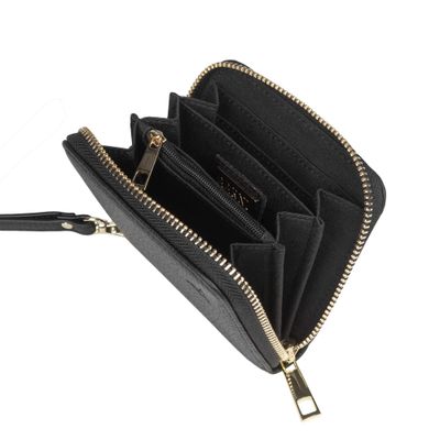 AARNI hirvennahkainen Mini Clutch-lompakko, musta