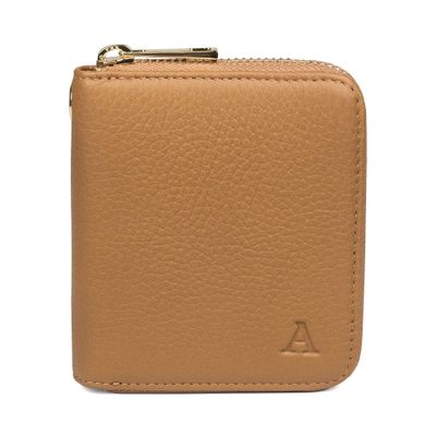 AARNI hirvennahkainen Mini Clutch-lompakko, konjakki
