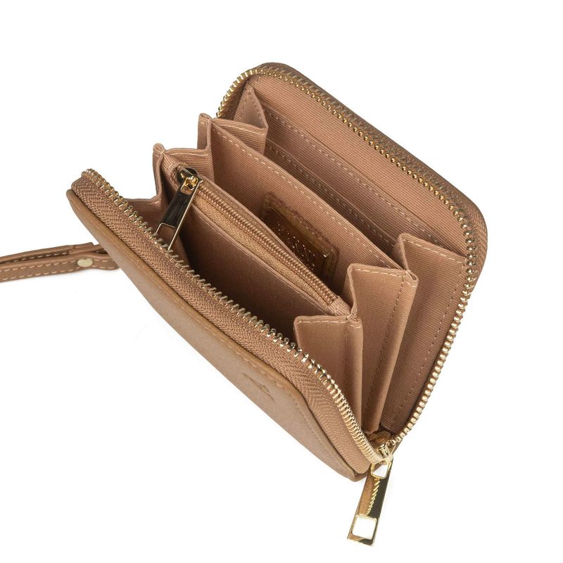 AARNI hirvennahkainen Mini Clutch-lompakko, konjakki