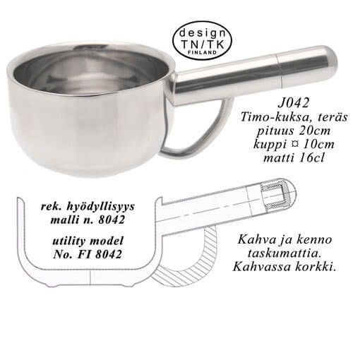 Teräksinen Timo-kuksa lahjalaatikossa