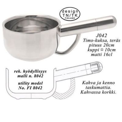 Teräksinen Timo-kuksa lahjalaatikossa