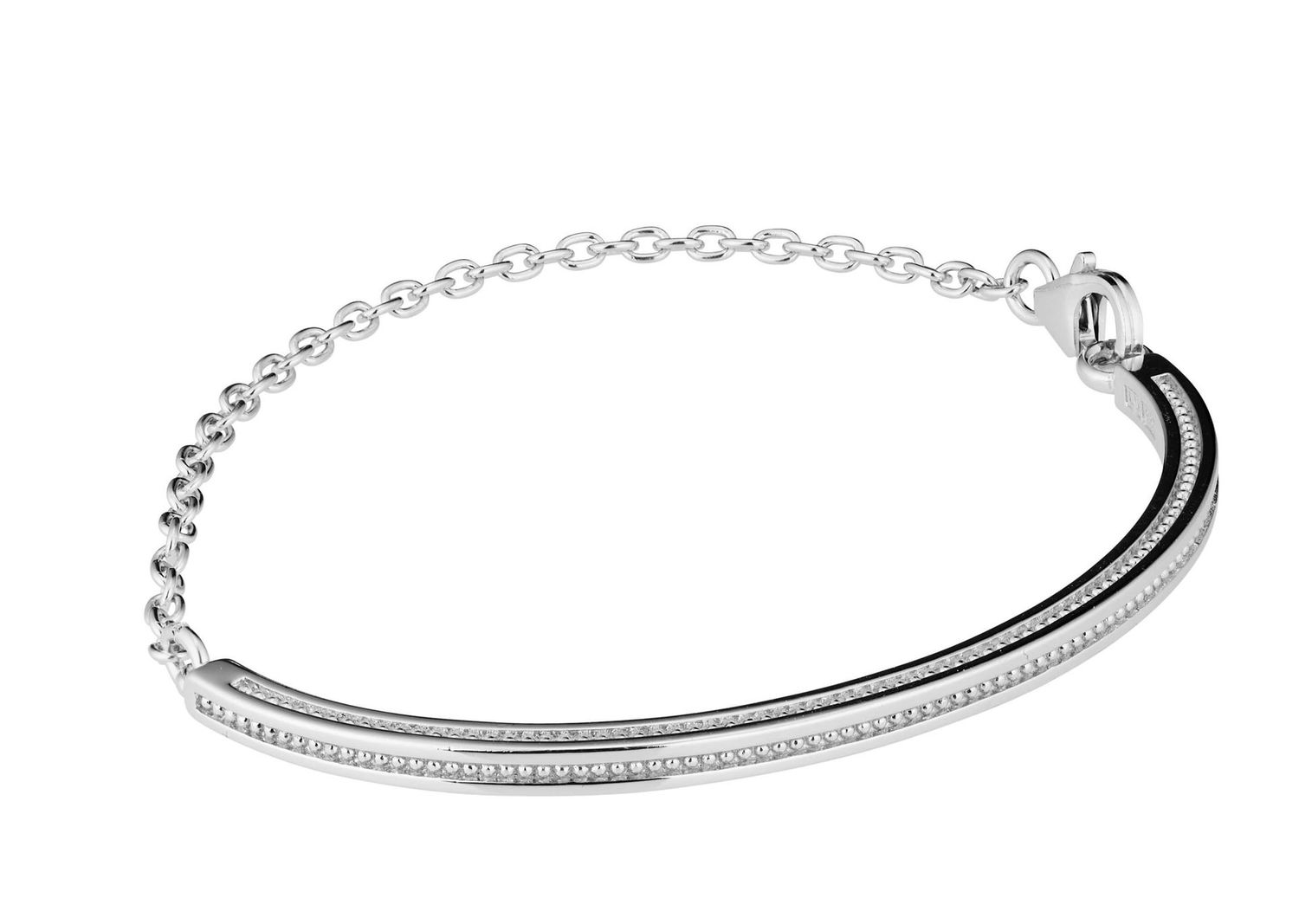 Lumoava Aina hopeinen rannekoru