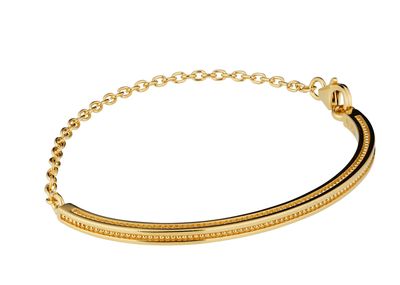 Lumoava Aina keltakullattu rannekoru