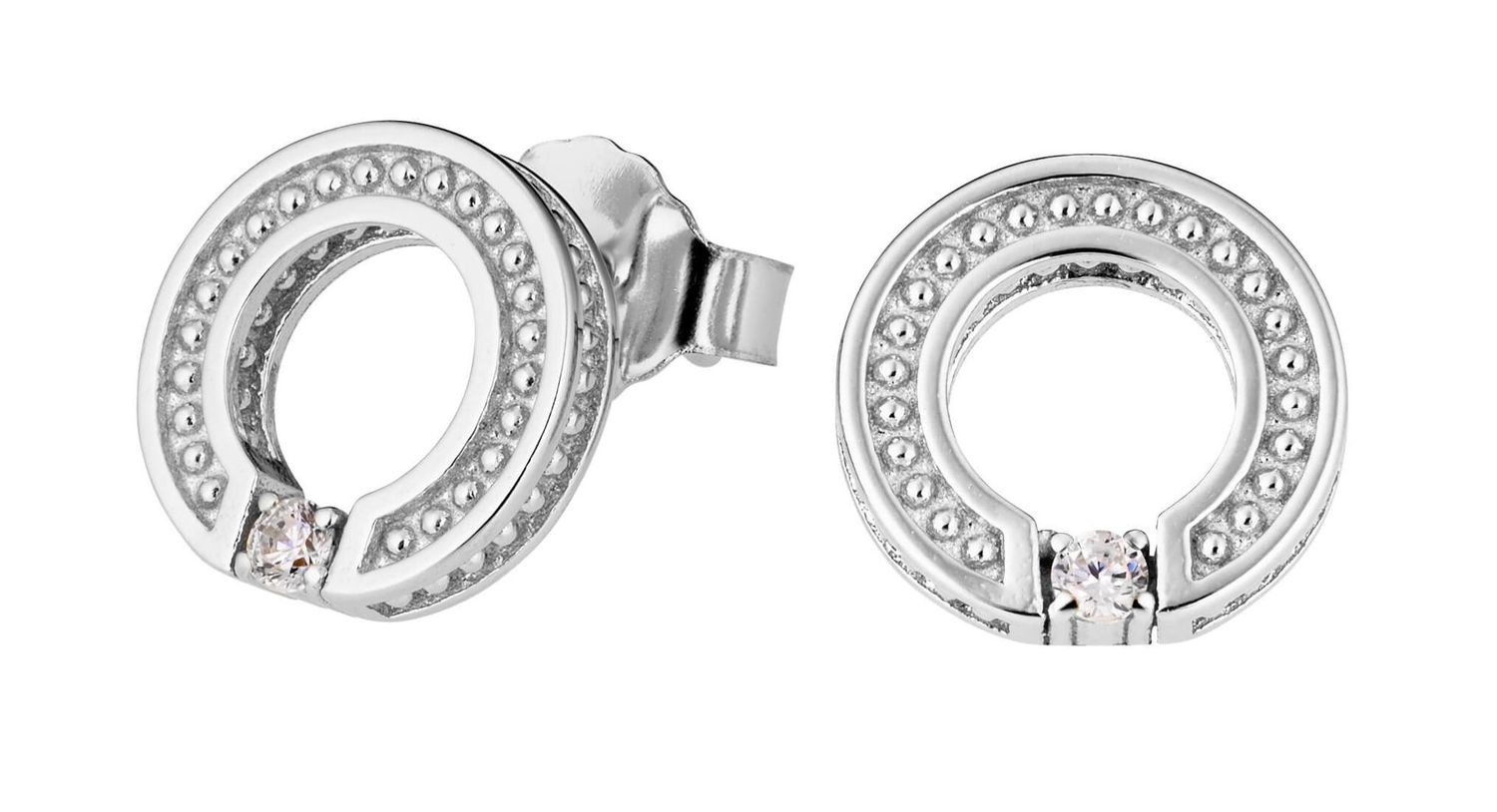 Lumoava Aina korvakorut kirkkaalla kivellä