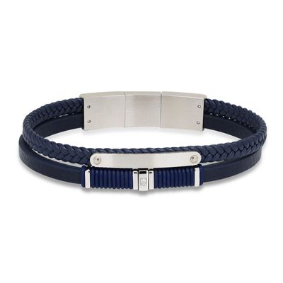 Sininen nahkarannekoru