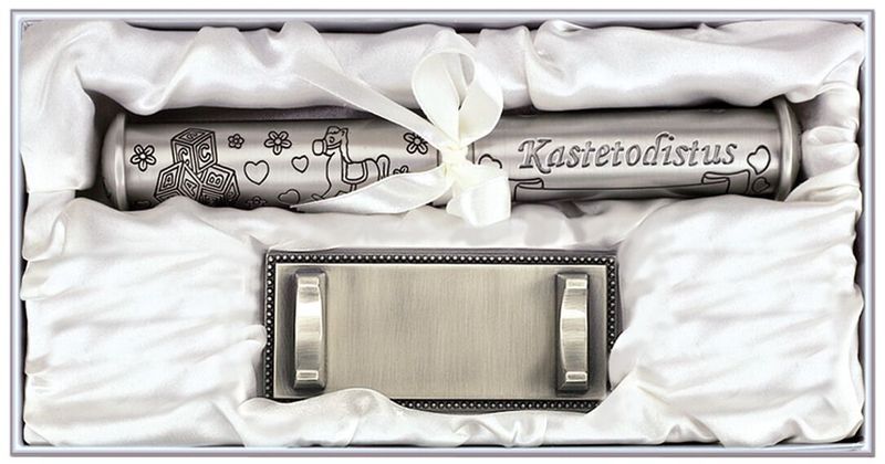 Kastetodistus jalustalla