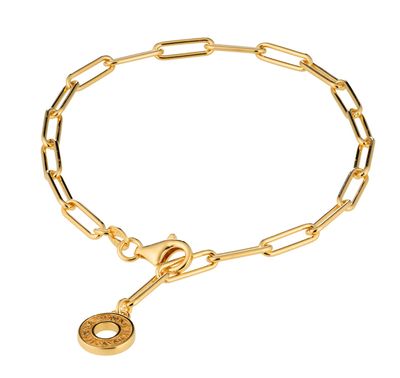 Lumoava Charm rannekoru, keltakullattua hopeaa