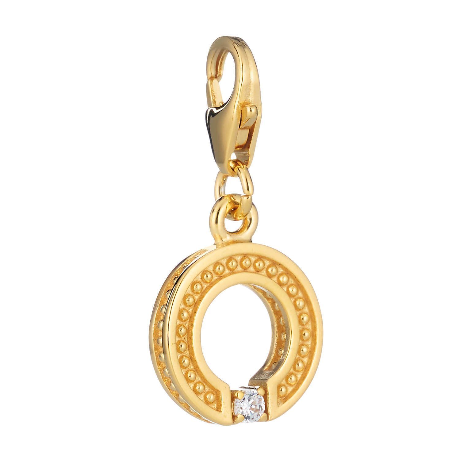 Lumoava Aina charm, keltakullattua hopeaa