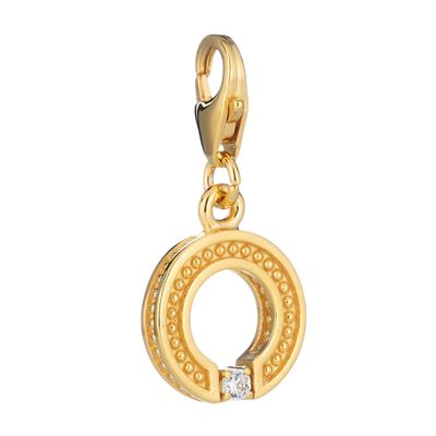 Lumoava Aina charm, keltakullattua hopeaa