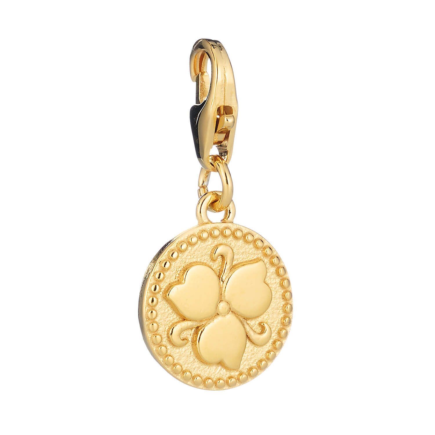 Lumoava Penny charm, keltakullattua hopeaa