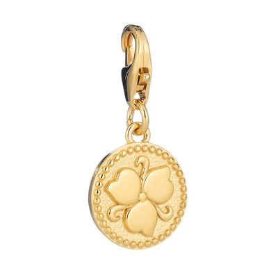 Lumoava Penny charm, keltakullattua hopeaa