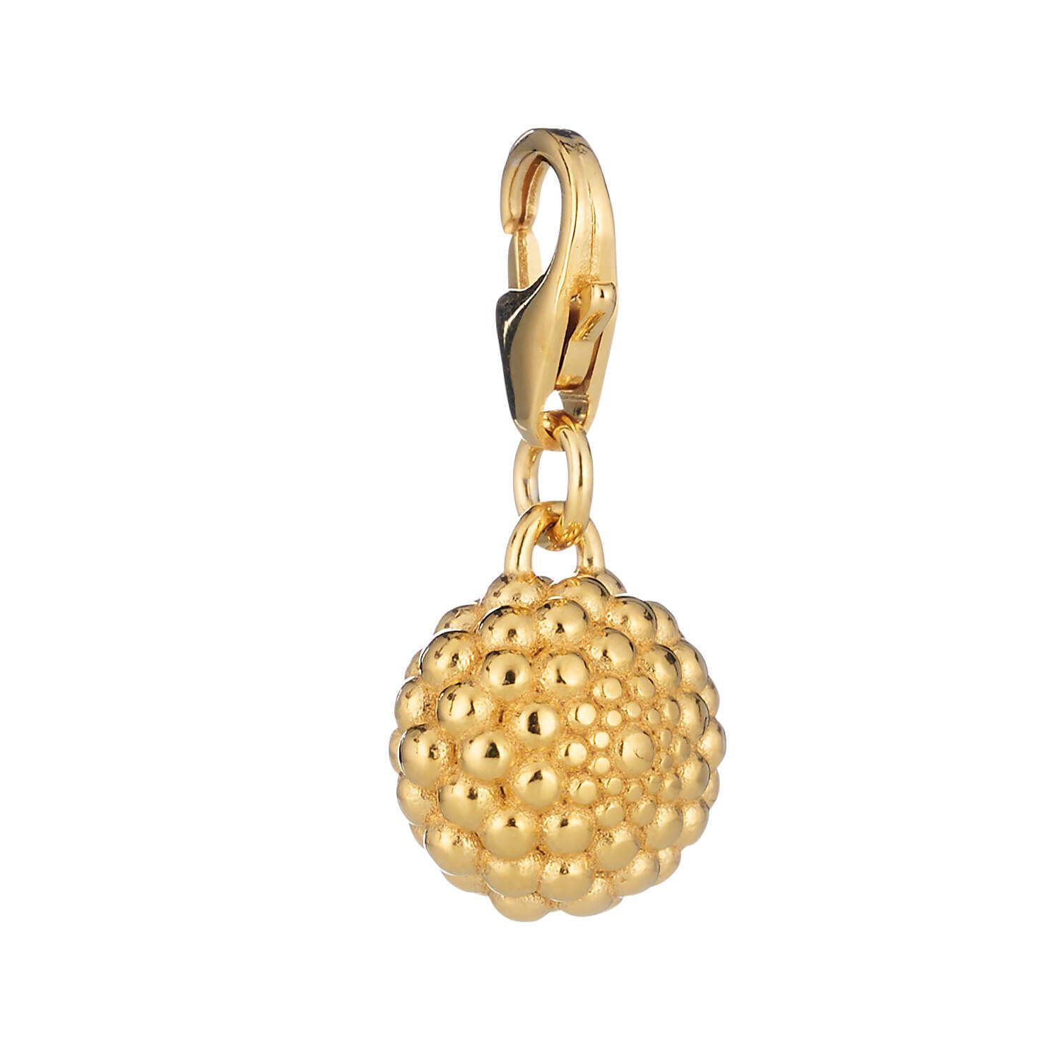 Lumoava Hilla charm, keltakullattua hopeaa