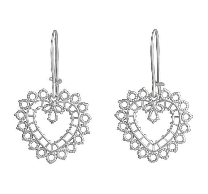 Lempikoru Pitsisydän -korvakorut