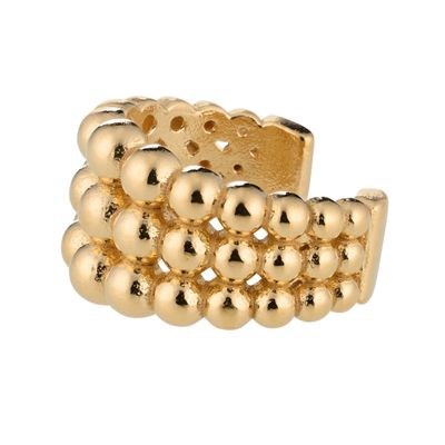 Lumoava Aika ear cuff korvakoru, keltakullattua hopeaa