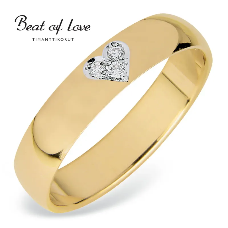 Beat of Love -timanttisormus