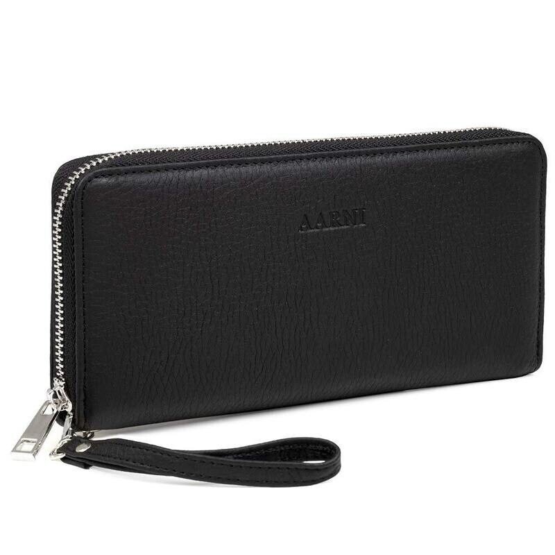 AARNI Hirvennahkainen clutch-lompakko musta