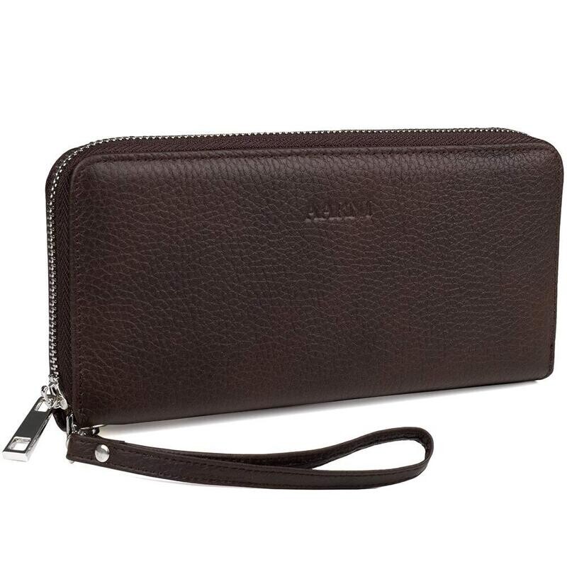 AARNI hirvennahkainen clutch-lompakko tummanruskea