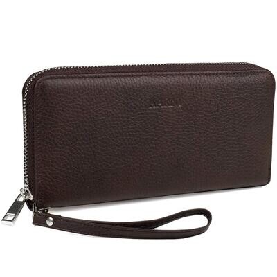 AARNI hirvennahkainen clutch-lompakko tummanruskea