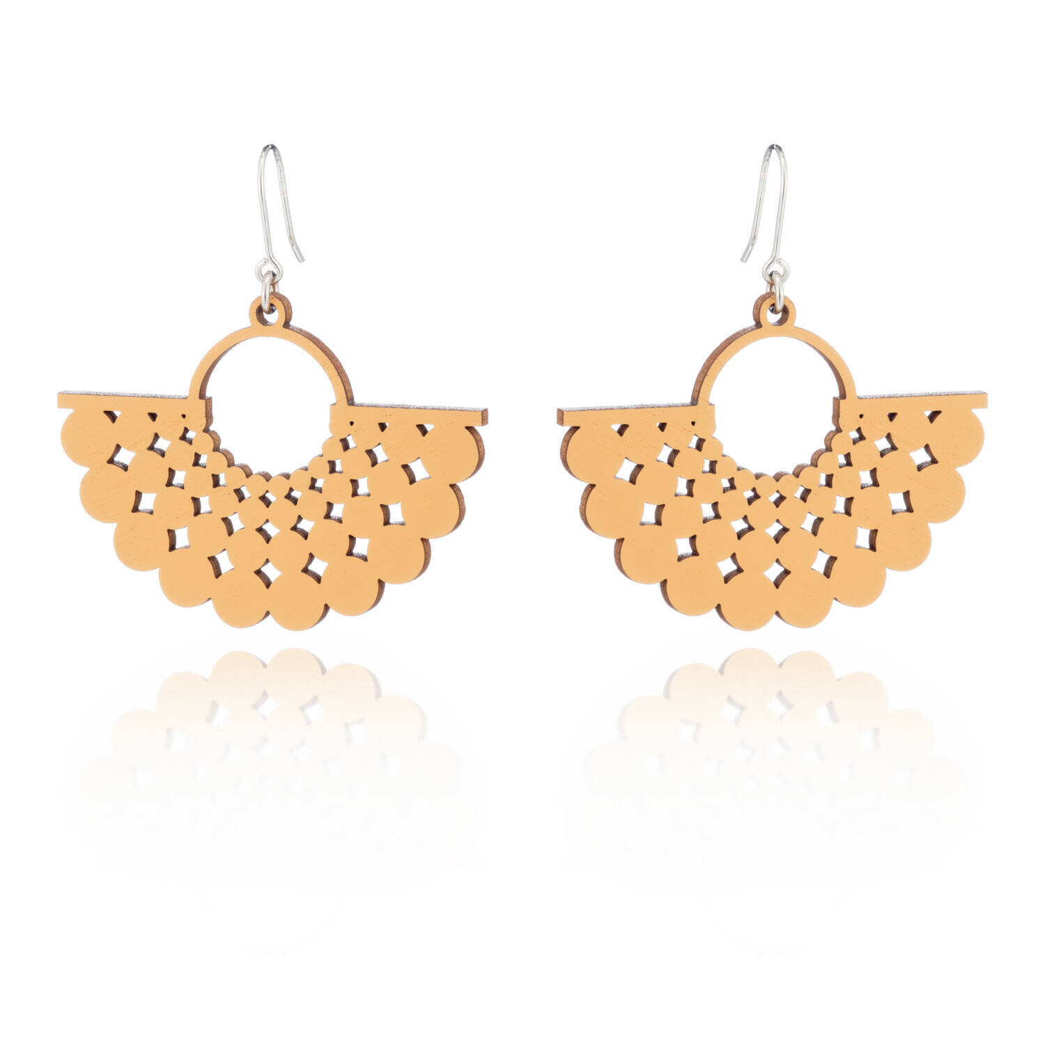 Lumoava Aika puukorvakorut, mandariini