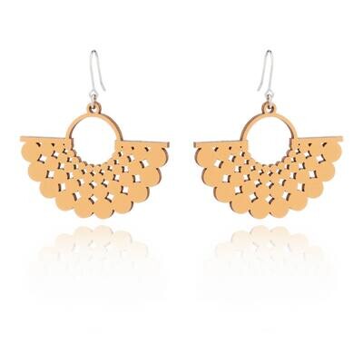 Lumoava Aika puukorvakorut, mandariini