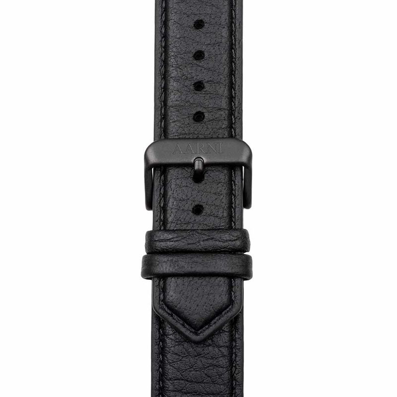 AARNI Hirvennahkainen kelloranneke 20mm, musta