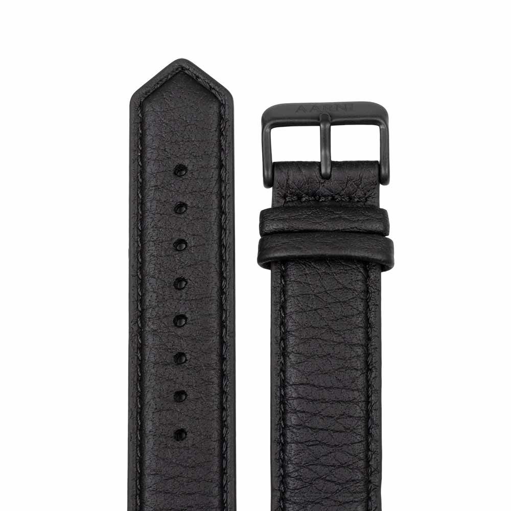 AARNI Hirvennahkainen kelloranneke 20mm, musta