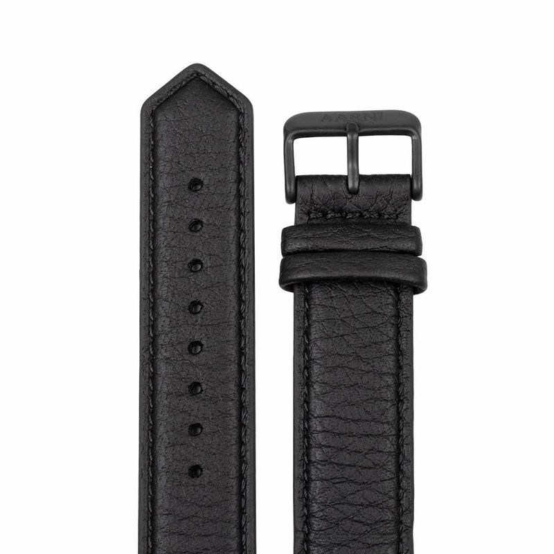 AARNI Hirvennahkainen kelloranneke 20mm, musta