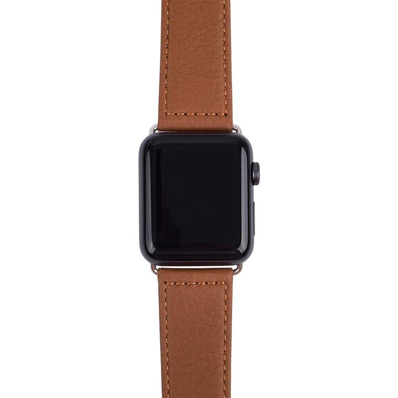 AARNI Hirvennahkainen Apple Watch ranneke, konjakki