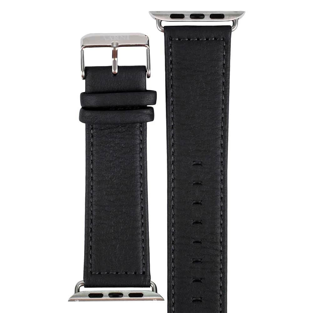 AARNI Hirvennahkainen Apple Watch ranneke, musta