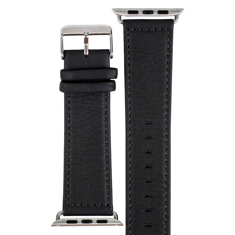 AARNI Hirvennahkainen Apple Watch ranneke, musta