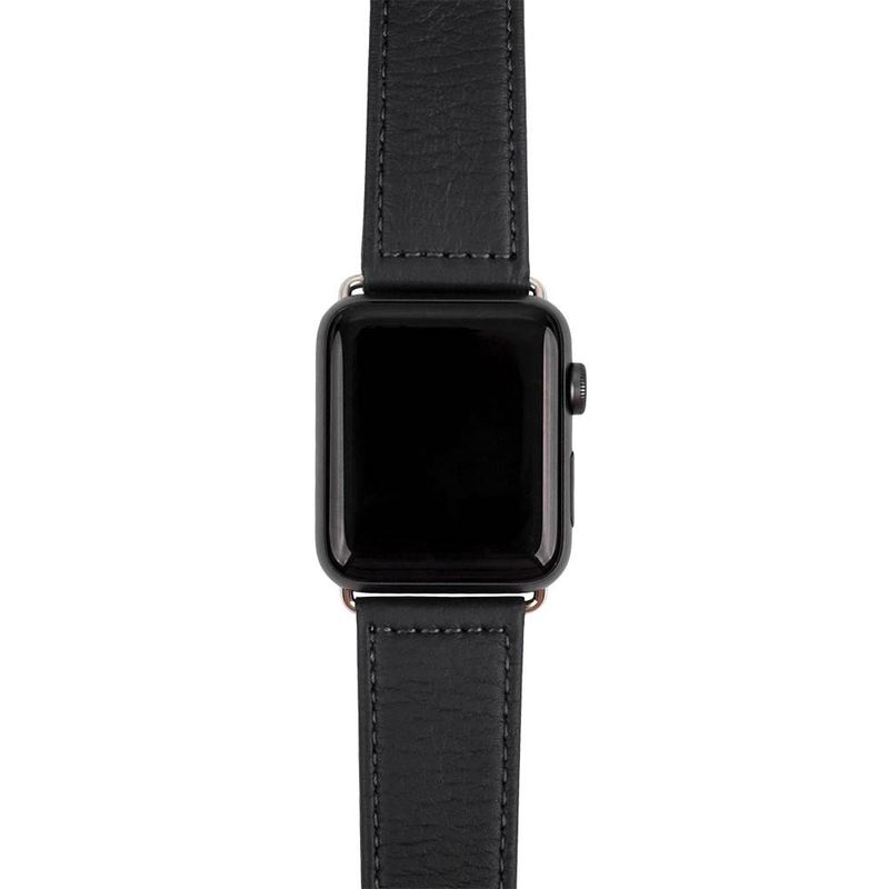 AARNI Hirvennahkainen Apple Watch ranneke, musta