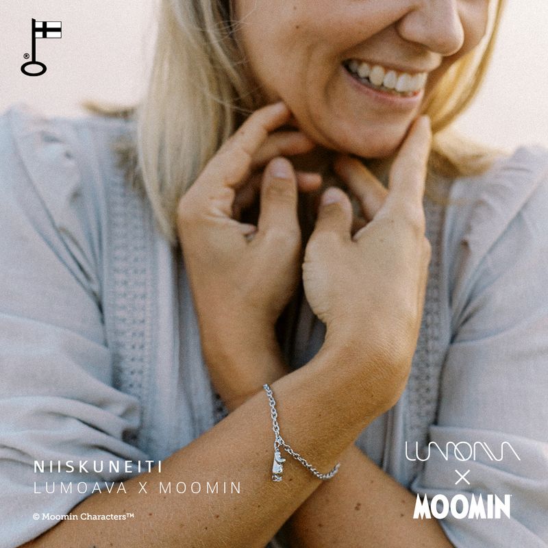 Lumoava x Moomin: Niiskuneiti rannekoru