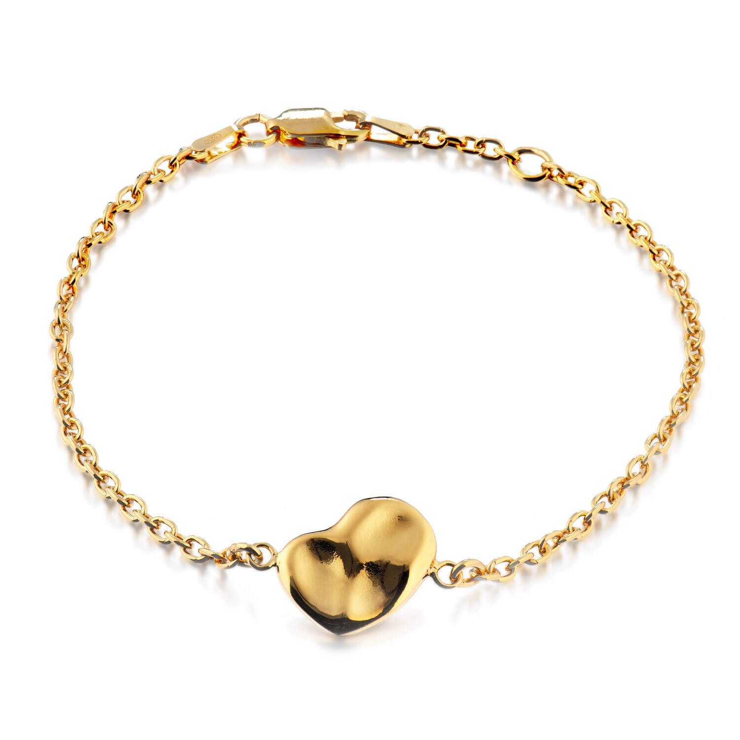 Lumoava Hunaja rannekoru, keltakullattu hopea