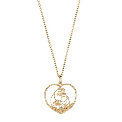 Lumoava x Moomin: Rakkaus sydänriipus, keltakullattu hopea