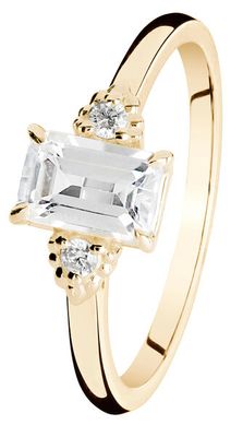 Kohinoor Celeste timanttisormus topaasilla