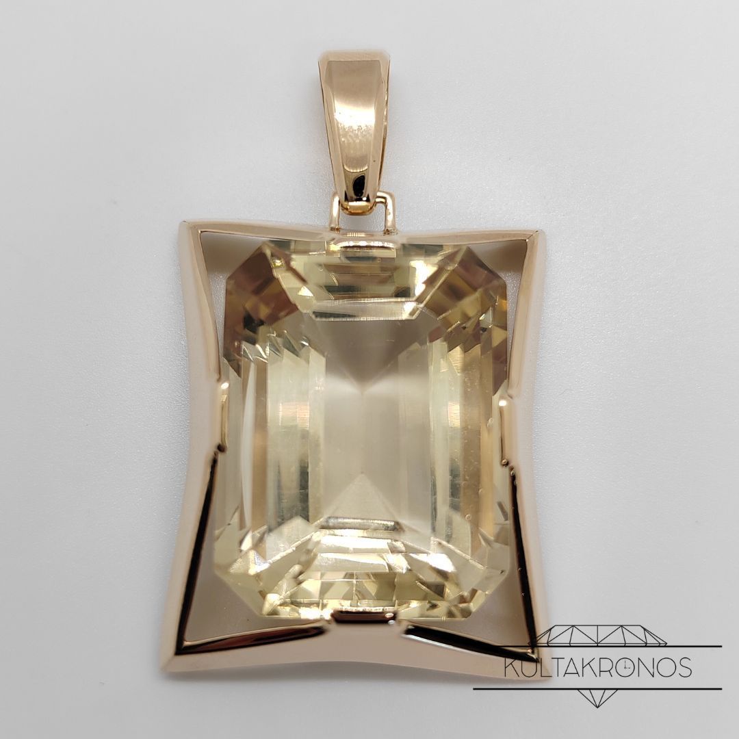 Kultainen sitriini riipus - 1956