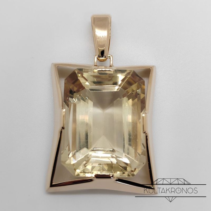 Kultainen sitriini riipus - 1956