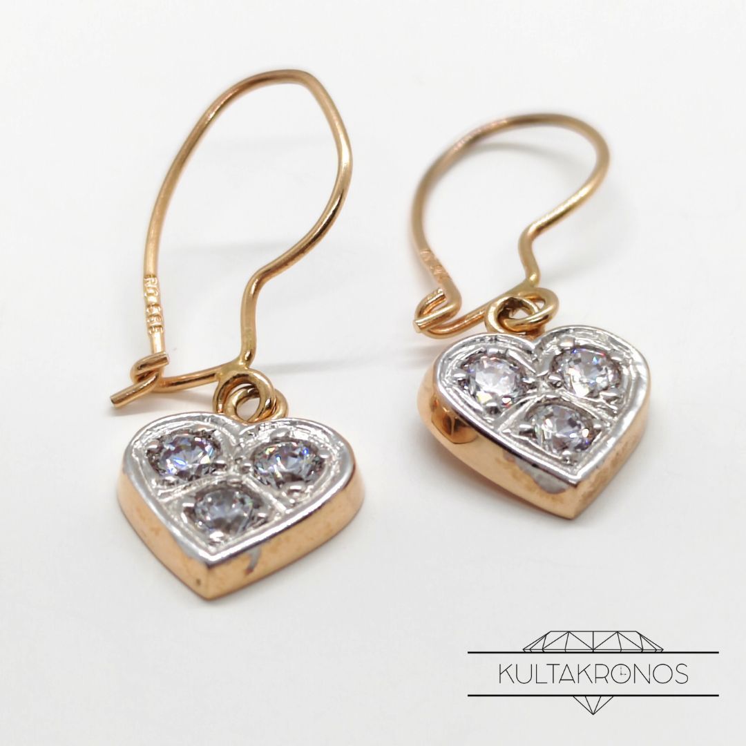 Kultaiset sydänkorvakorut