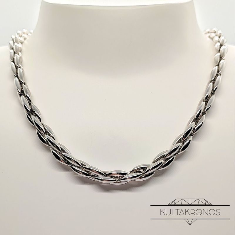 Valkokultainen lenkkikaulaketju