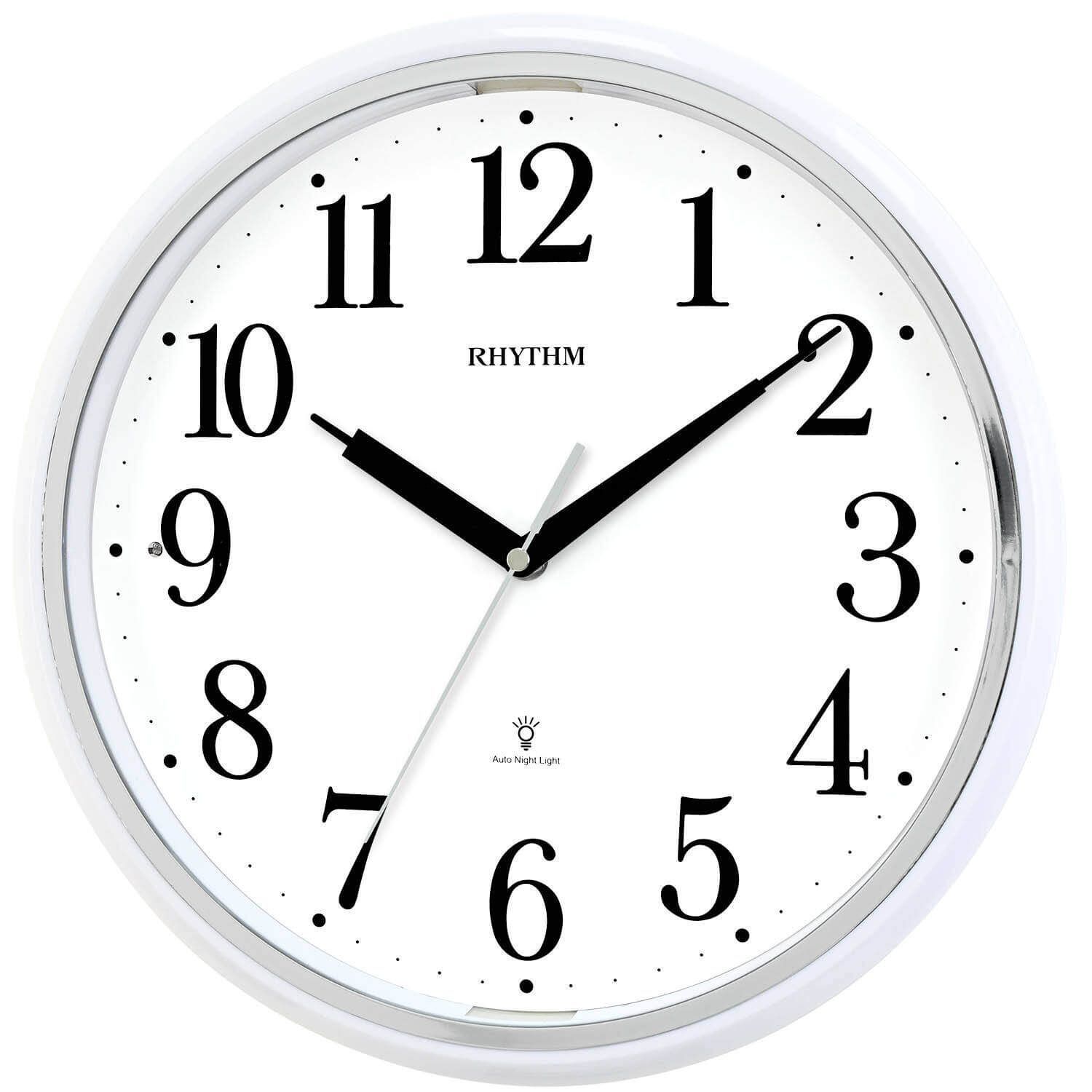 Rhythm Seinäkello, valkoinen